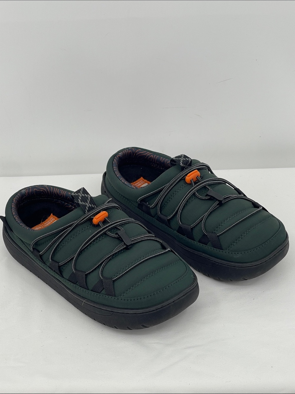 Ozark Trail Green Slip-On Loafers with Orange Toggle MENS size 7